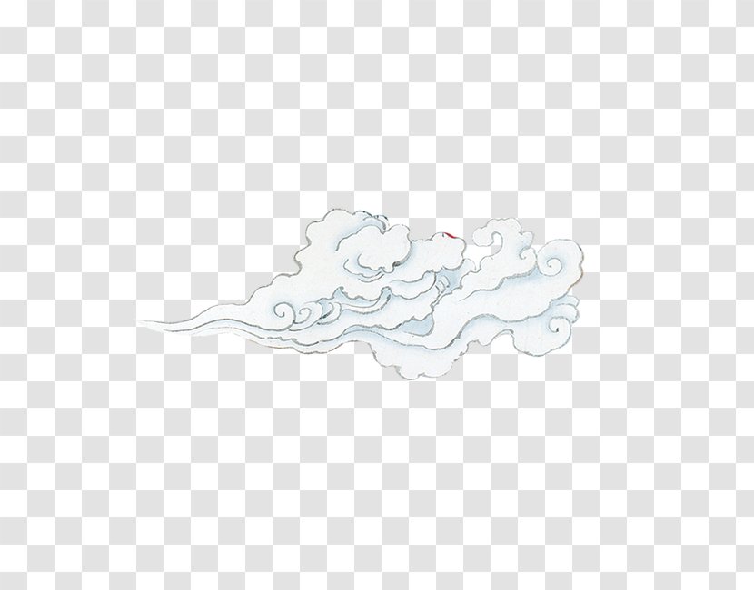 Area Pattern - White - Hand-painted Clouds Transparent PNG