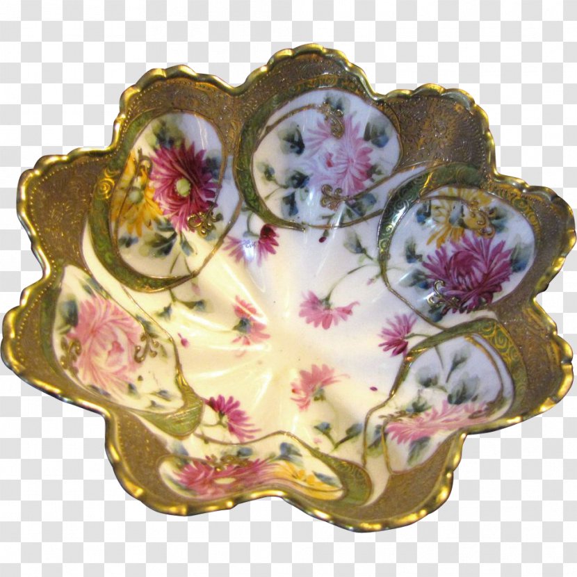 Tableware Cut Flowers Floral Design Platter - Dishware - Green Hand Painted Leaf Border Transparent PNG