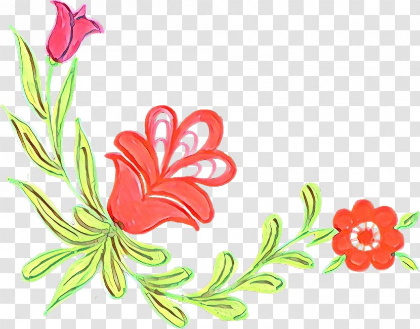 Watercolor Flowers Frame - Pedicel - Cut Flowering Plant Transparent PNG