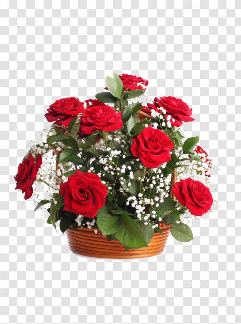 Basket Rose Flower Floristry Gift Transparent PNG