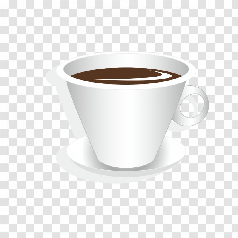 White Coffee Latte Cup Mug - Caffeine - Tea Vector Transparent PNG