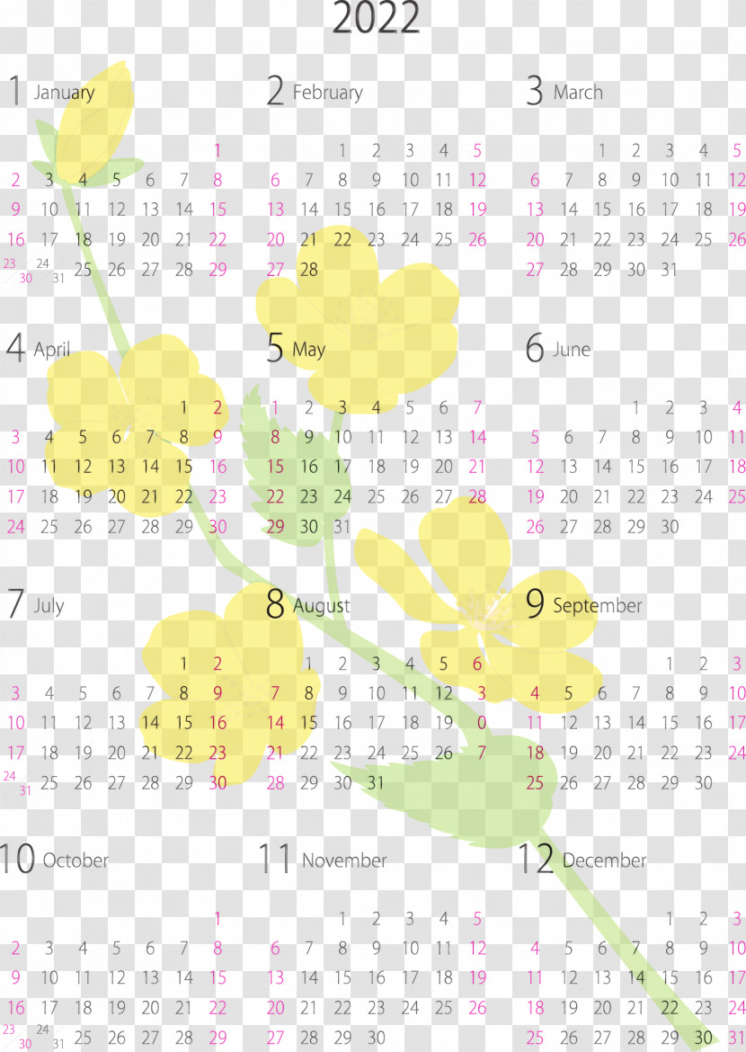 Calendar System Yellow Font Line Meter Transparent PNG