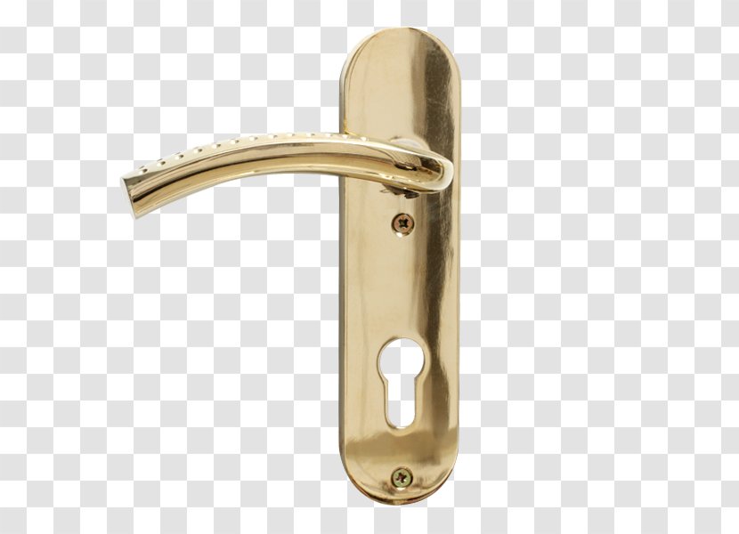 Brass Material Door Handle 01504 - Hardware Accessory Transparent PNG