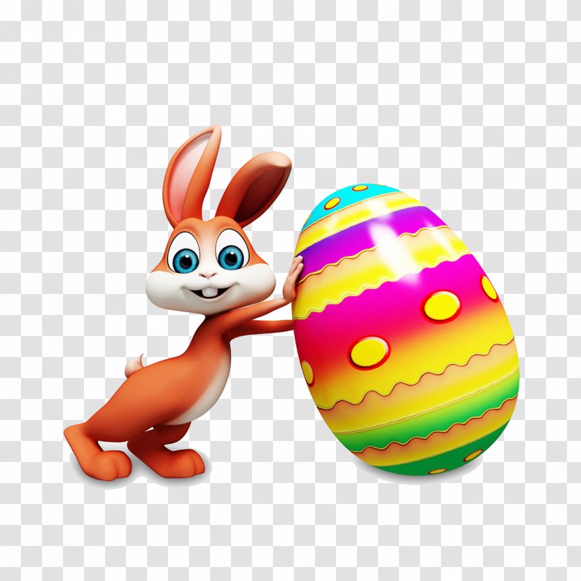 Easter Bunny Egg Rabbit - Rabits And Hares - Eggs Transparent PNG