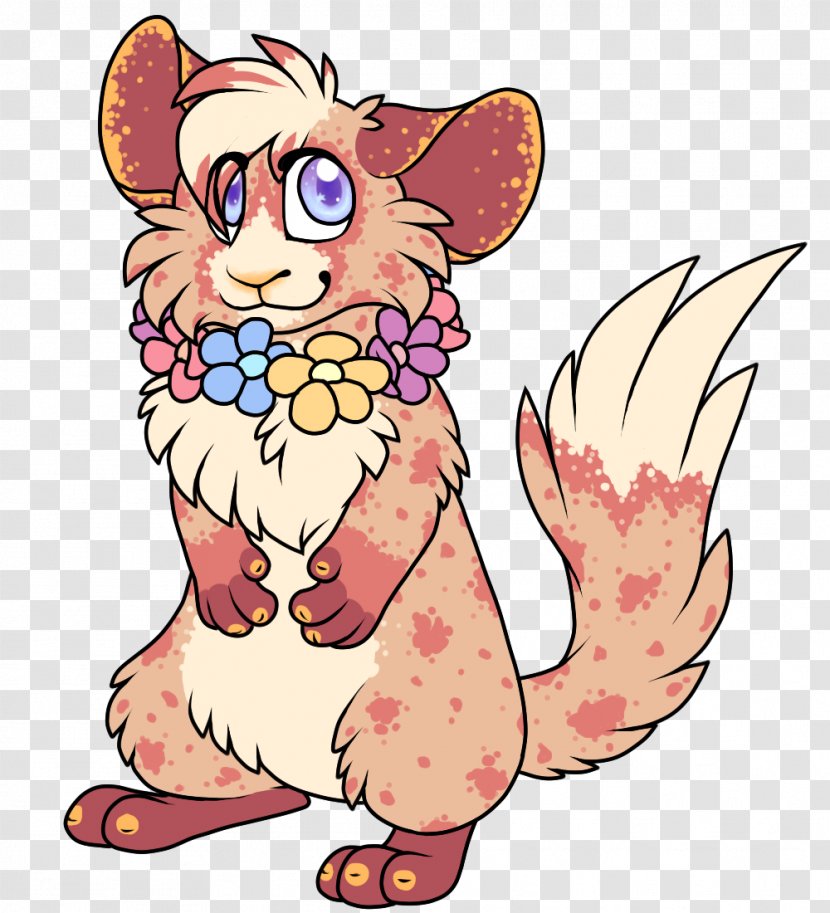 Cat Chinchilla Whiskers Mammal Art - Flower Transparent PNG