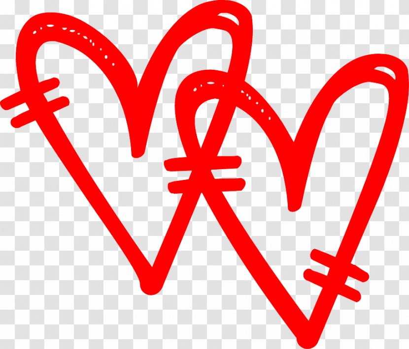 Heart Drawings - Hug - Two Hearts Clip Art.Others Transparent PNG
