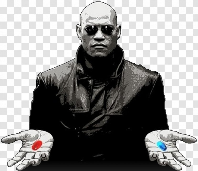 Morpheus The Matrix Neo Red Pill And Blue YouTube - Fictional Character - Good Pills Will Play Transparent PNG
