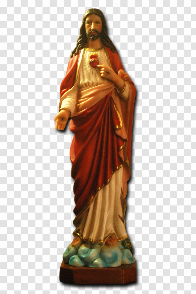 Statue Classical Sculpture Figurine Carving - Sacred Heart Of Jesus Transparent PNG