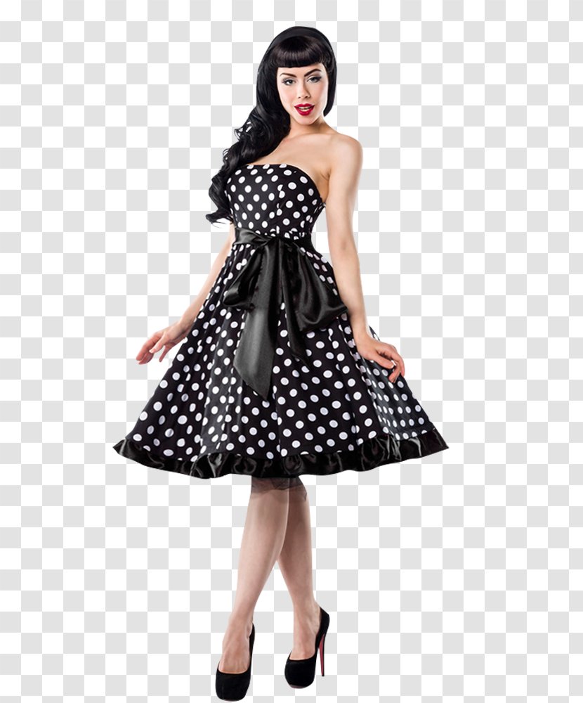 1950s Dress Rockabilly Petticoat Clothing - Silhouette Transparent PNG