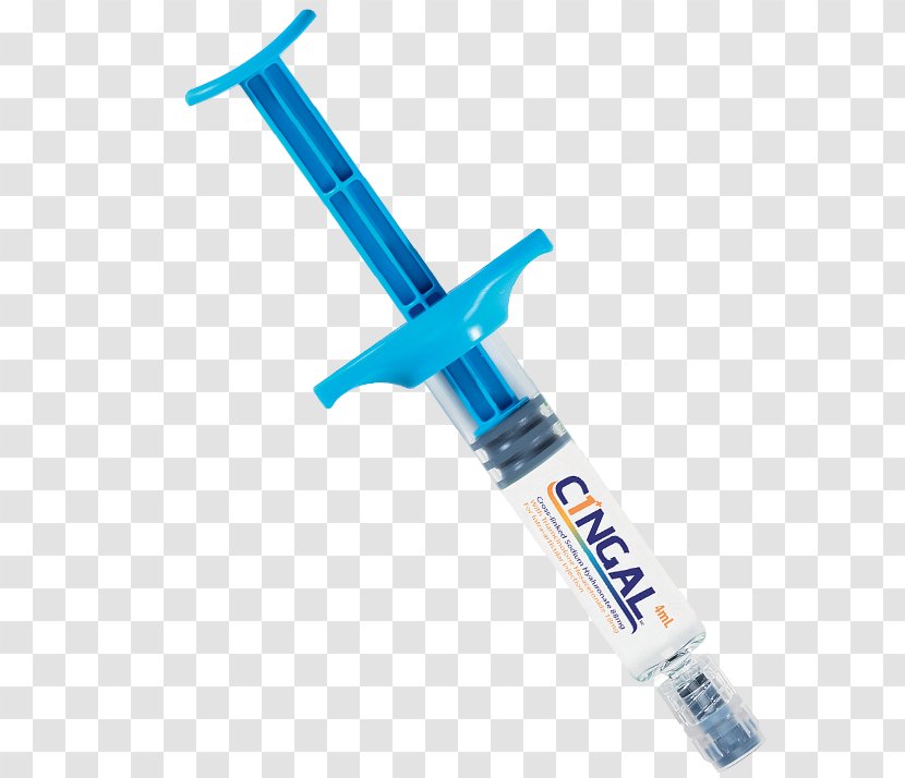 Hyaluronic Acid Syringe Injection Joint Synovial Fluid - Knee Transparent PNG