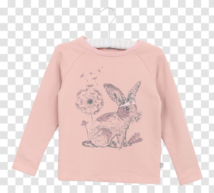 Long-sleeved T-shirt Shoulder Blouse - Bluza - Retro Rabbit Transparent PNG