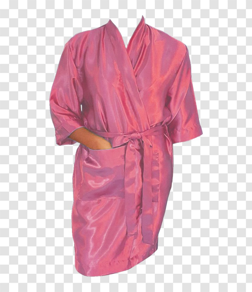 Robe Pink M Silk Dress Sleeve - Maid Of Honour Transparent PNG