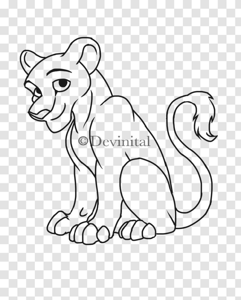Lion Line Art Drawing Clip - Animal Figure Transparent PNG