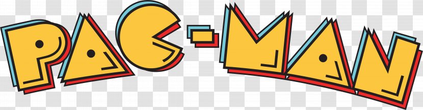 Pac-Man Logo Clip Art Vector Graphics Image - Yellow - Retro Border Transparent PNG