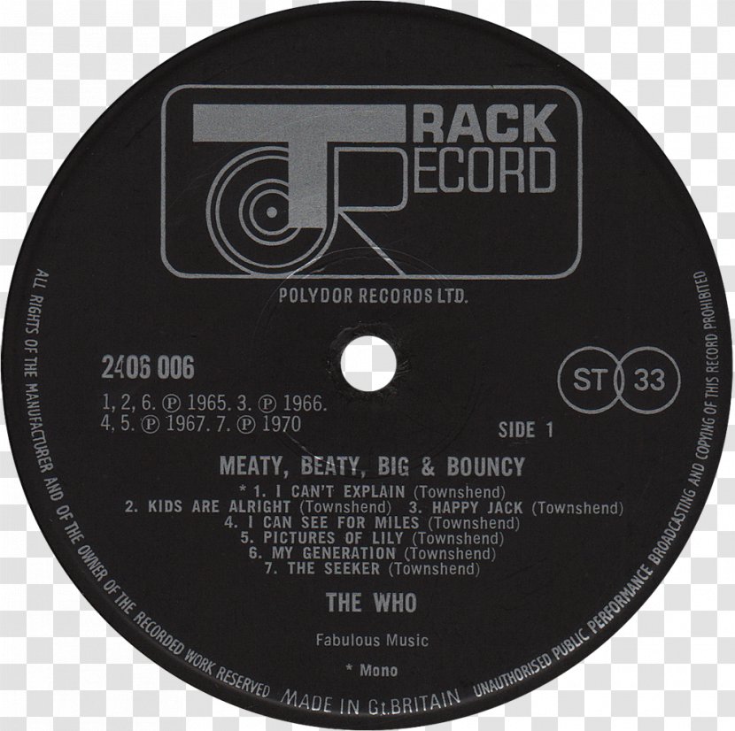 Track Records The Who Phonograph Record Band Of Gypsys Jimi Hendrix Experience - Frame - Beaty Transparent PNG
