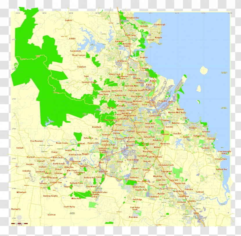 Brisbane Central Business District City Of Map World Metropolitan Area - Rome Church Transparent PNG