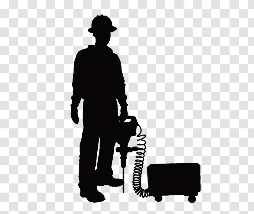 Silhouette Laborer Royalty-free Illustration - Black And White - Worker Transparent PNG