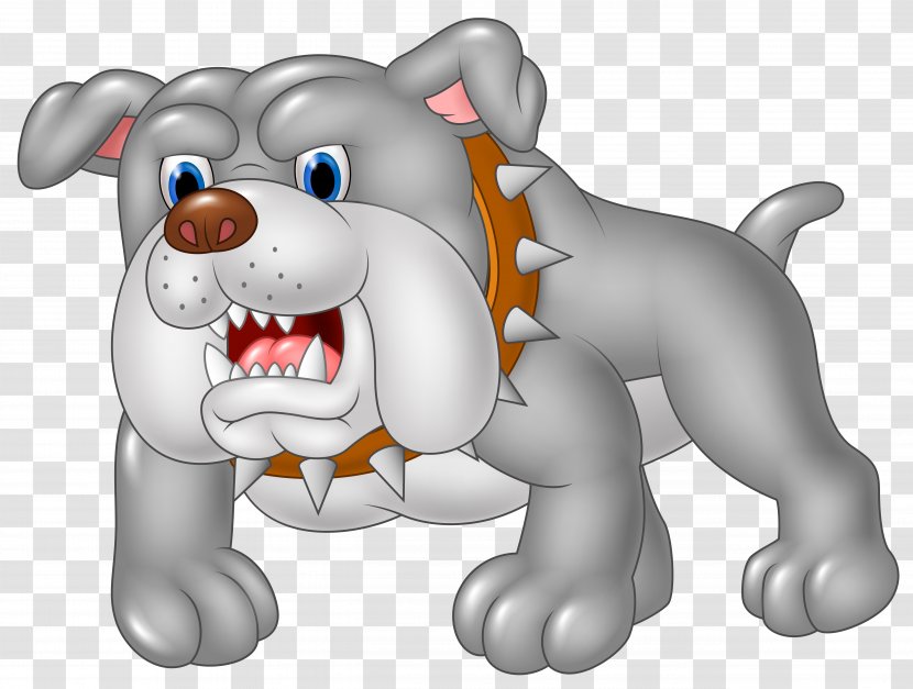 Bulldog Puppy Cartoon Clip Art - Fictional Character - Dog Snout Cliparts Transparent PNG