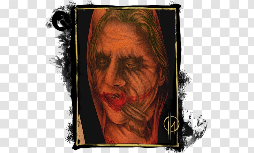Tattoo Ink Grey Black Portrait - Joker Transparent PNG