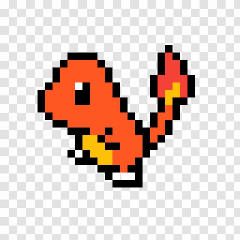 Charmander Pixel Art Pikachu Pokémon - Rectangle Transparent PNG