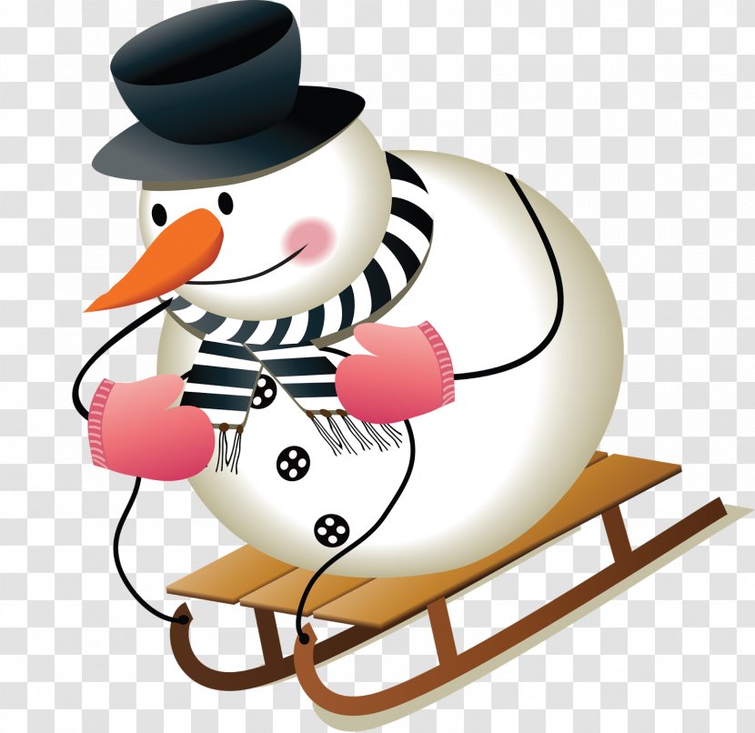 Santa Claus Snowman Christmas Clip Art - Beak - Sleigh Transparent PNG