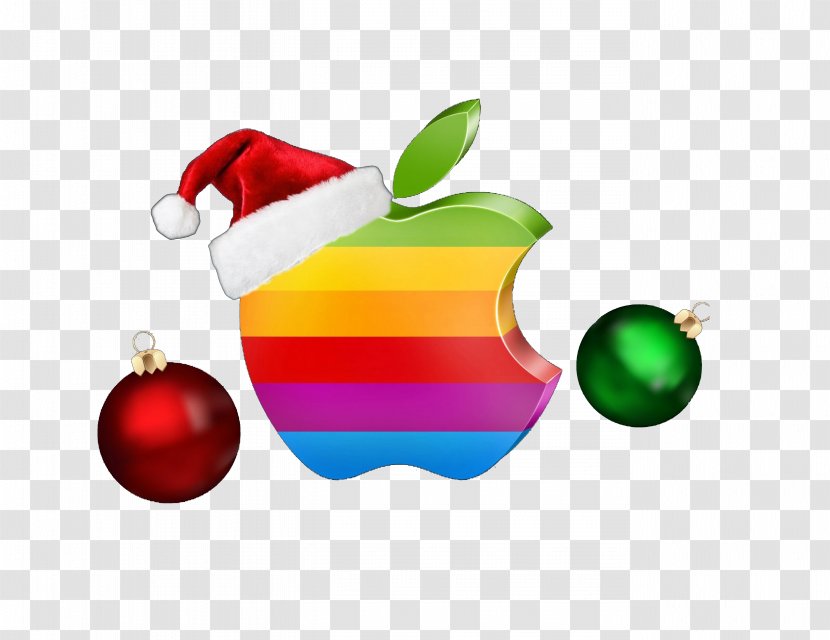 Logo Apple Christmas Icon - Ornament - Elements Transparent PNG