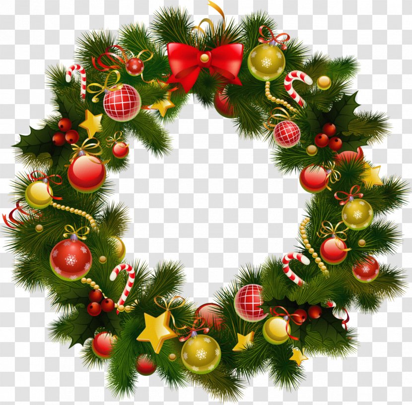 Christmas Wreath Kerstkrans Clip Art - Pine Family Transparent PNG