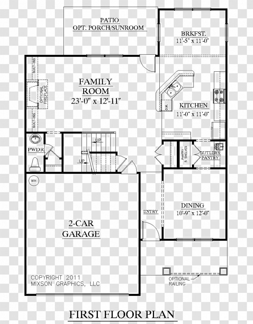 Floor Plan House Duplex Storey - Text Transparent PNG