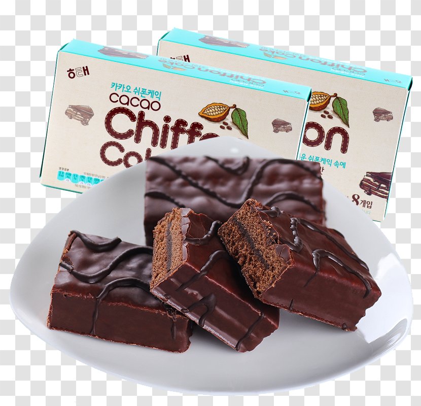 Fudge Chocolate Cake Chiffon Brownie Bar Transparent PNG