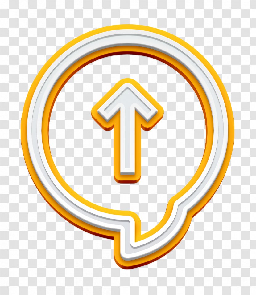 Bubble Icon Communication Conversation - Yellow - Emblem Logo Transparent PNG