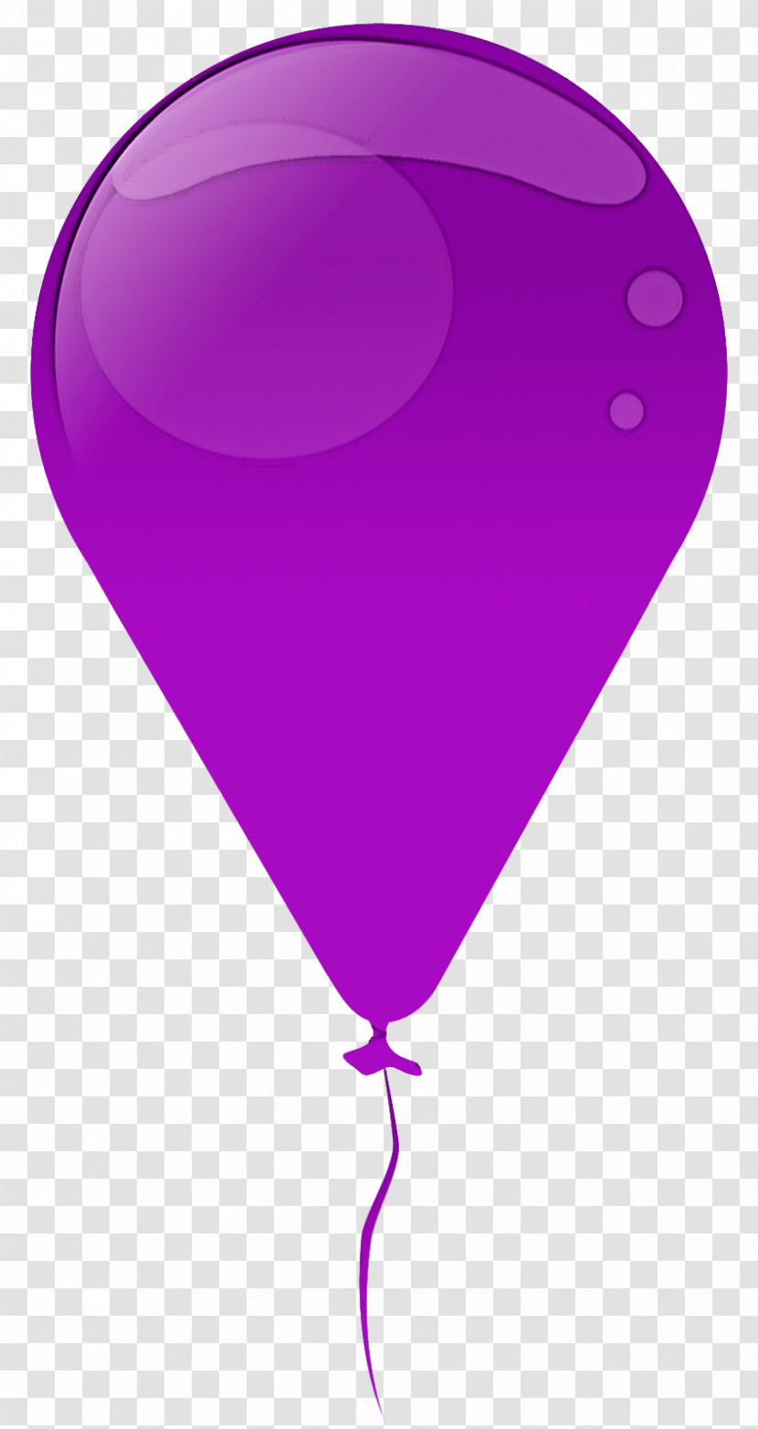 Violet Purple Balloon Pink Heart Transparent PNG
