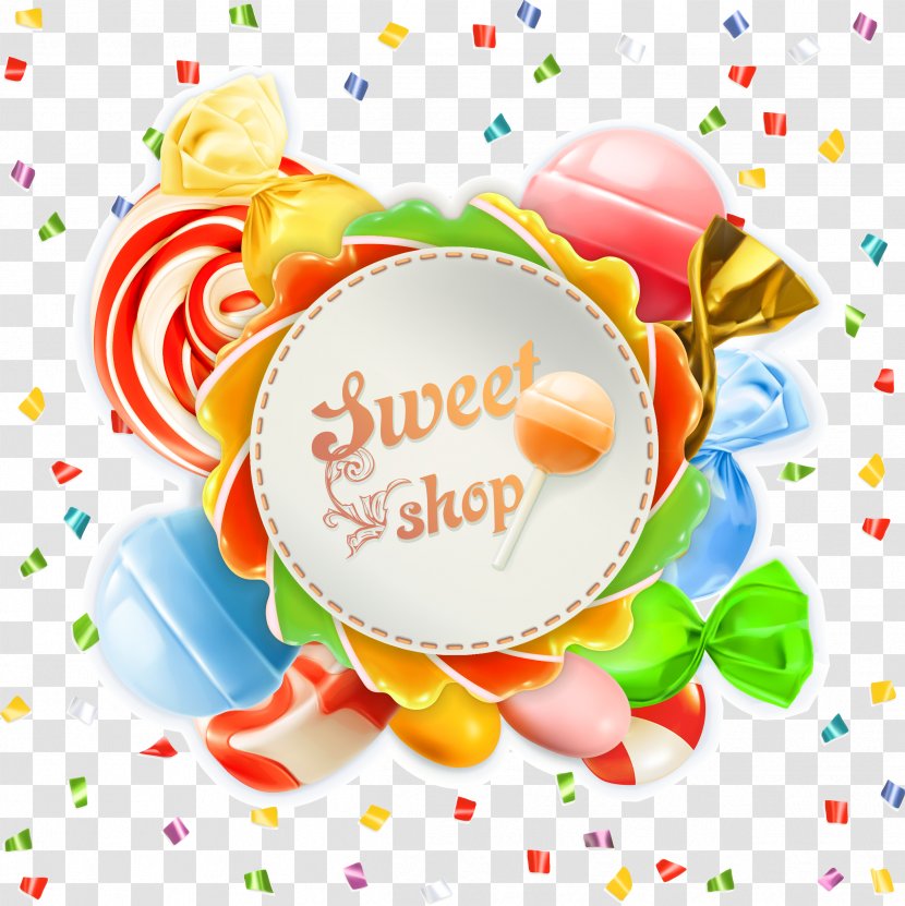 Lollipop Cotton Candy Confectionery Store - Vector Transparent PNG