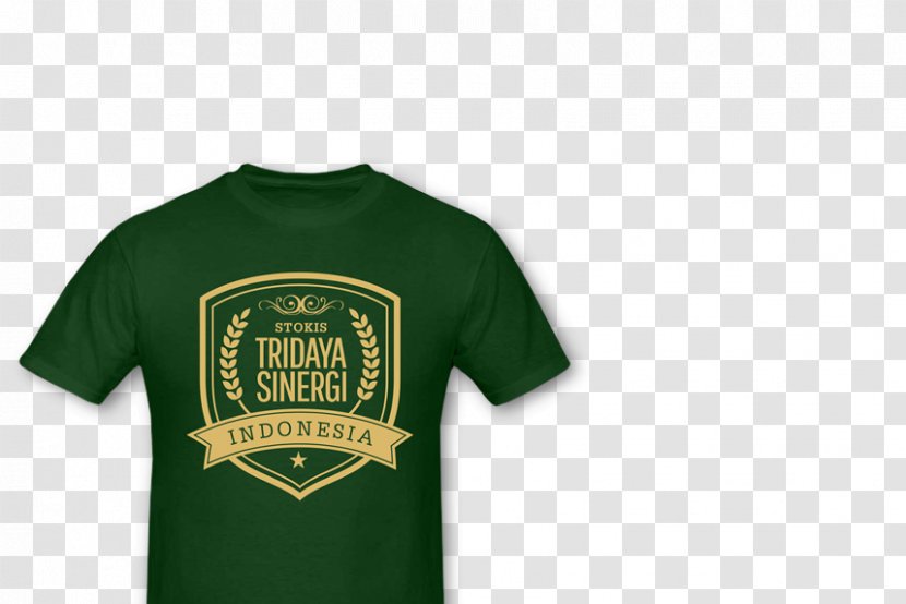 T-shirt Logo Sleeve Green Outerwear - Brand - RempahRempah Transparent PNG