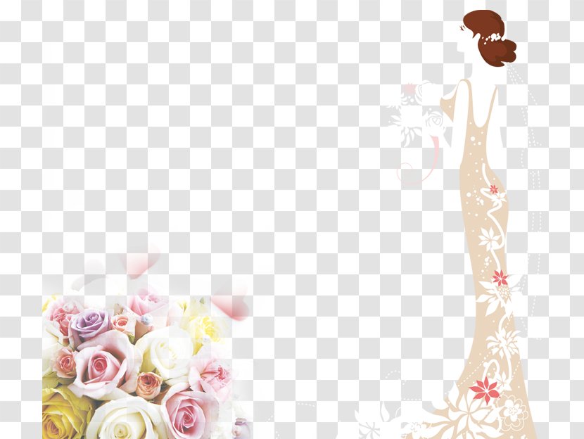 Bride Wedding Marriage Wallpaper - Peach - Cartoon Transparent PNG