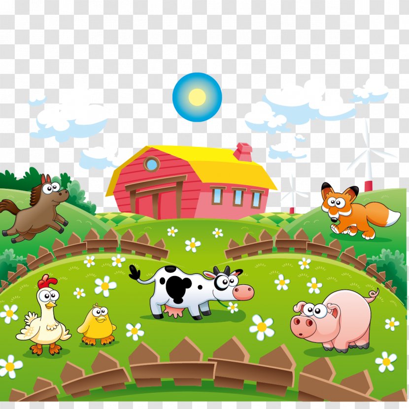 Cattle Cartoon Farm Illustration - Shutterstock - Cute Animal Transparent PNG