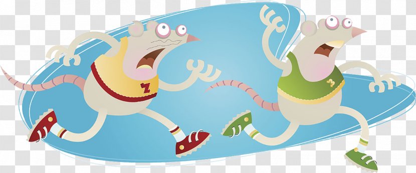 Rat Running Relay Race Illustration - Fictional Character - Cartoon Transparent PNG