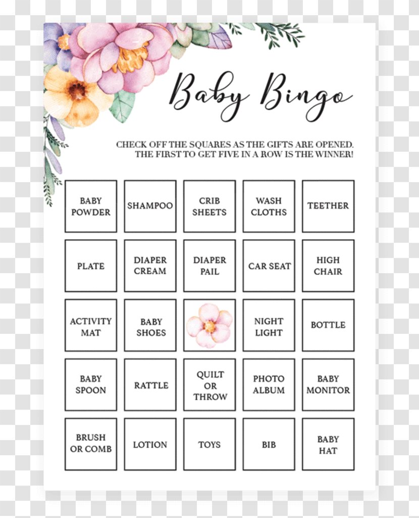 Oriental Trading Company Baby Shower Word Scramble Game Scrabble Bingo - Text Transparent PNG