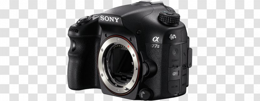 Sony Alpha 77 Digital SLR APS-C SLT Camera - Lens Transparent PNG