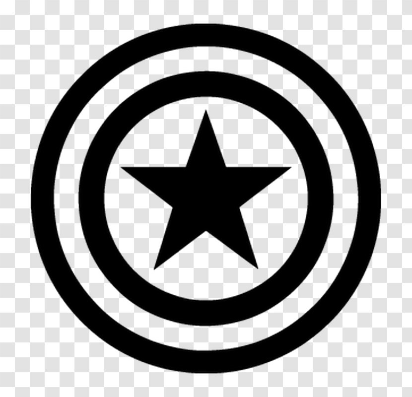 Captain America's Shield Logo Decal Stencil - Art - America Transparent PNG