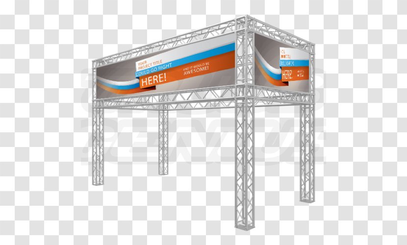 Truss Trade Show Display Web Banner Aluminium Transparent PNG