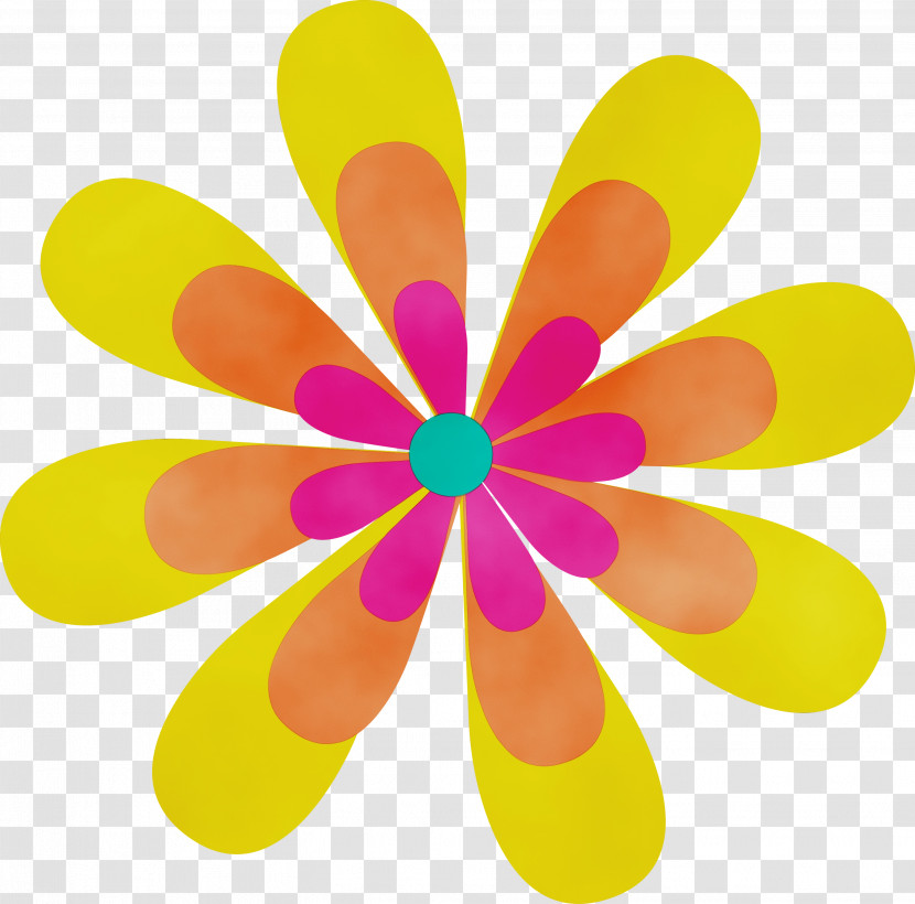 Petal Cut Flowers Yellow Symmetry Line Transparent PNG
