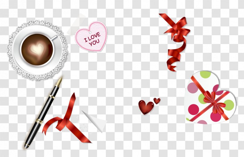 Valentines Day Heart - Text - Vector Pen Coffee Transparent PNG