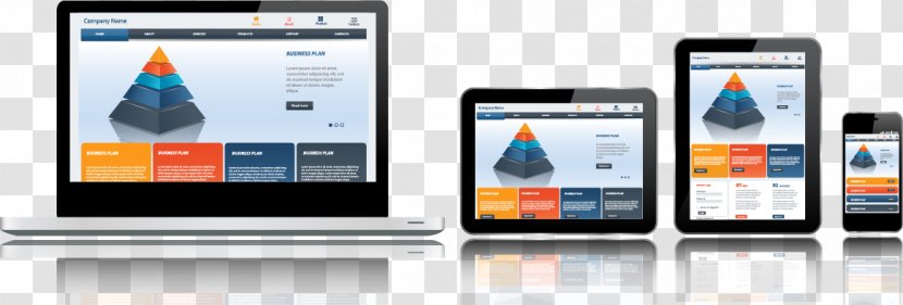 Responsive Web Design Website Smartphone Page - Telephony - Tablet APP Show Transparent PNG