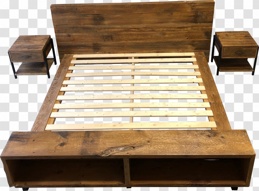 Bed Frame Platform Table Reclaimed Lumber - Headboard Transparent PNG