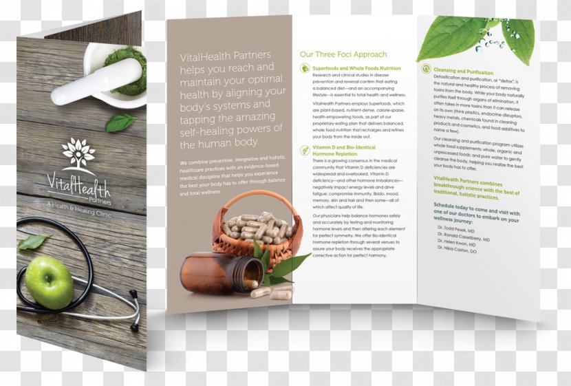 Dietary Supplement Alternative Health Services Brochure Health, Fitness And Wellness - Advertising - Trifold Brochures Transparent PNG