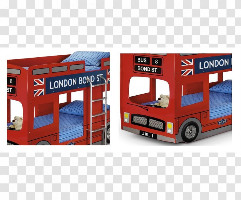 Bus Bunk Bed Frame Toddler - Model Car - London Street Transparent PNG