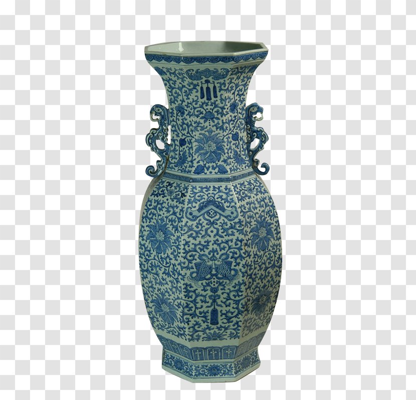 Qing Dynasty Blue And White Pottery Gui Chinese Dragon - Artifact - Artwork Transparent PNG