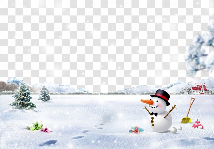 Snowman Christmas Snowflake Winter - Snow - Smiling Background Transparent PNG