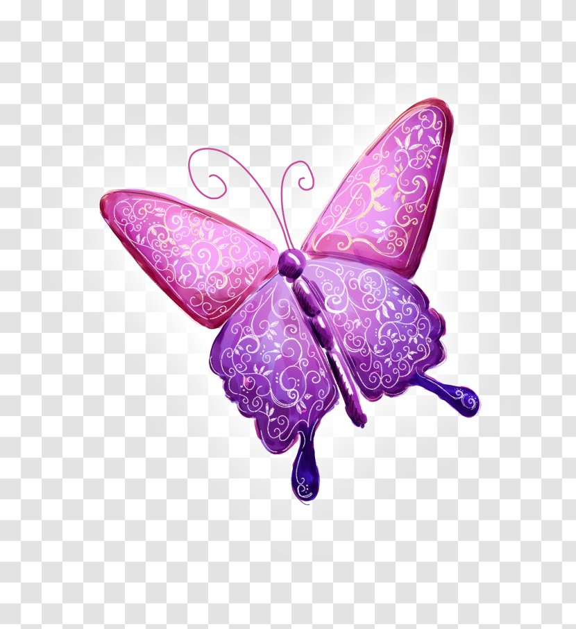 Floral Design Flower Illustration - Photography - Purple Butterfly Transparent PNG