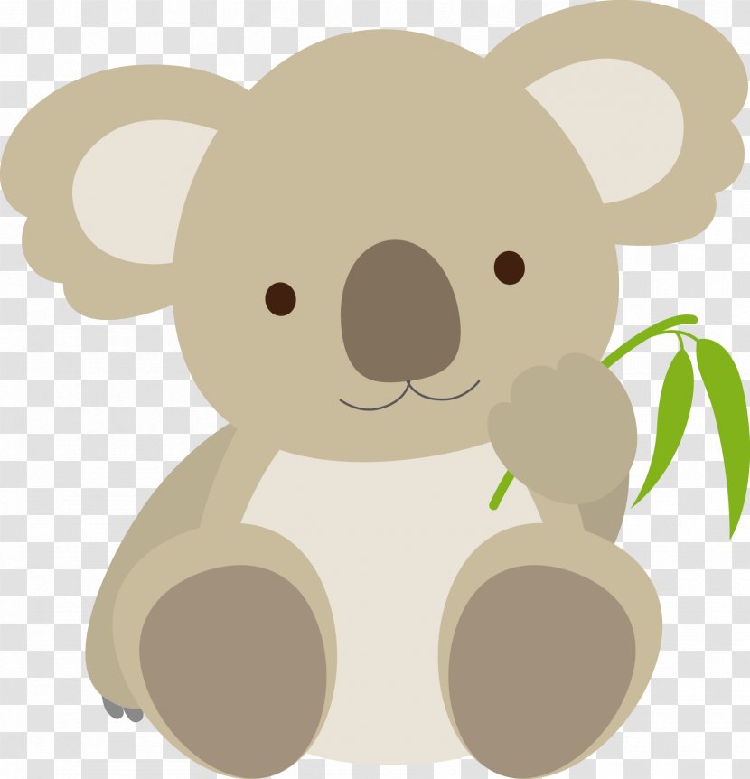 Koala Bear Cuteness Emoticon Clip Art - Silhouette - Vector Transparent PNG